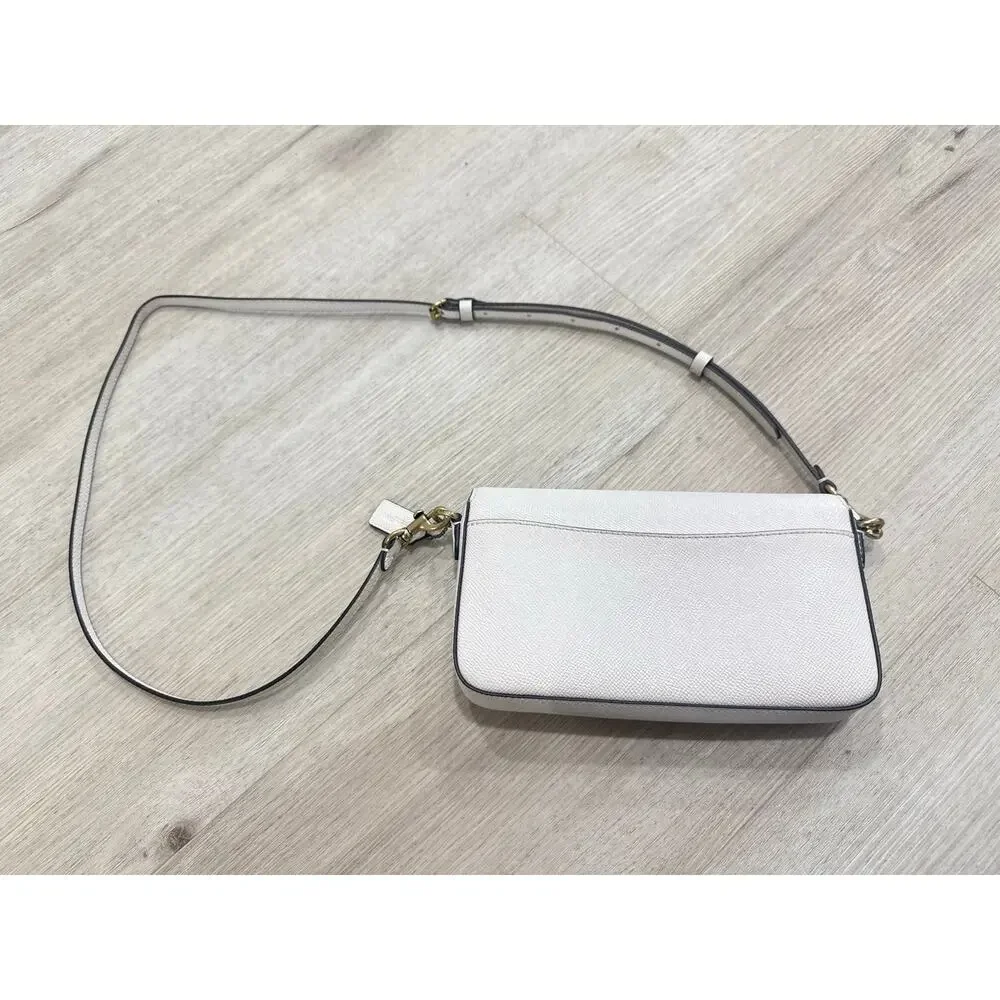 Coach Wyn Crossbody Chalk White Crossgrain Leather Bag C8439 Envelope Clutch